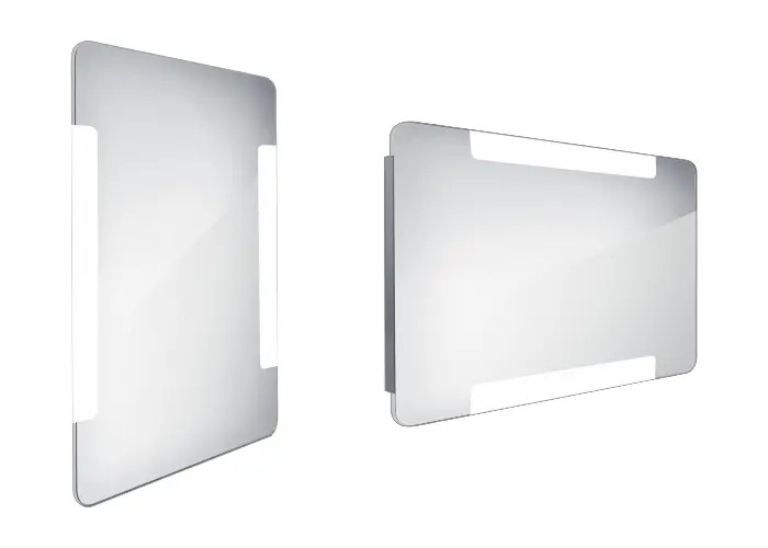 Nimco spogulis - LED vannas istabas spogulis 50x80 cm, noapaļots, alumīnijs ZP 18001