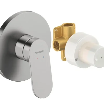 Duravit Wave - zemapmetuma dušas maisītājs ar korpusu no matēta nerūsējošā tērauda WA4210007070