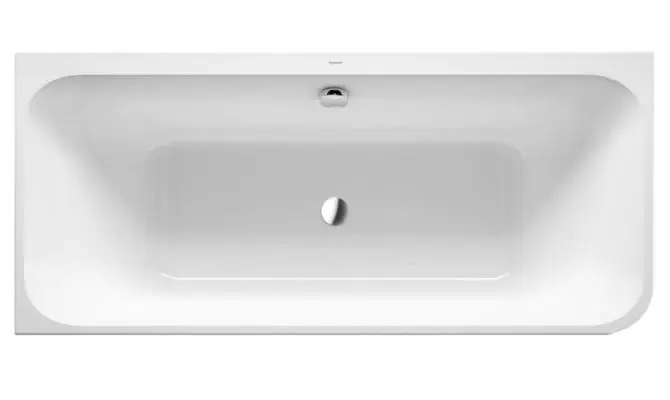 Duravit Happy D.2 - vanna 180x80 cm, ar paneli, kreisā, balta 700316000000000