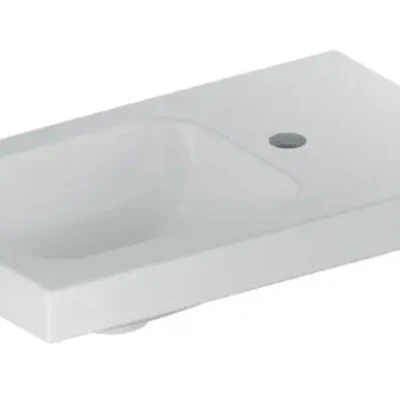 Geberit iCon - roku mazgāšanas izlietne 53x31x13 cm, bez pārplūdes, 1 jaucējkrāna caurums labajā pusē, balta 501.832.00.1