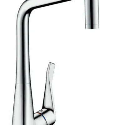 Hansgrohe M71 - virtuves izlietnes maisītājs Metris, ar izvelkamu dušu, EcoSmart, hromēts 14780000