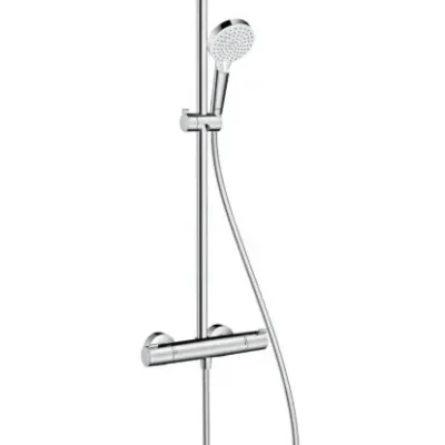 Hansgrohe Crometta - dušas sistēma S 240 Showerpipe ar termostata maisītāju, EcoSmart 9 l/min, hromēta 27268000