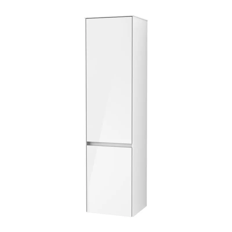 Villeroy & Boch Collaro - augstais skapītis, 40x154x35 cm, 2 durvis, durvju eņģes kreisajā pusē, Glossy White C03300DH