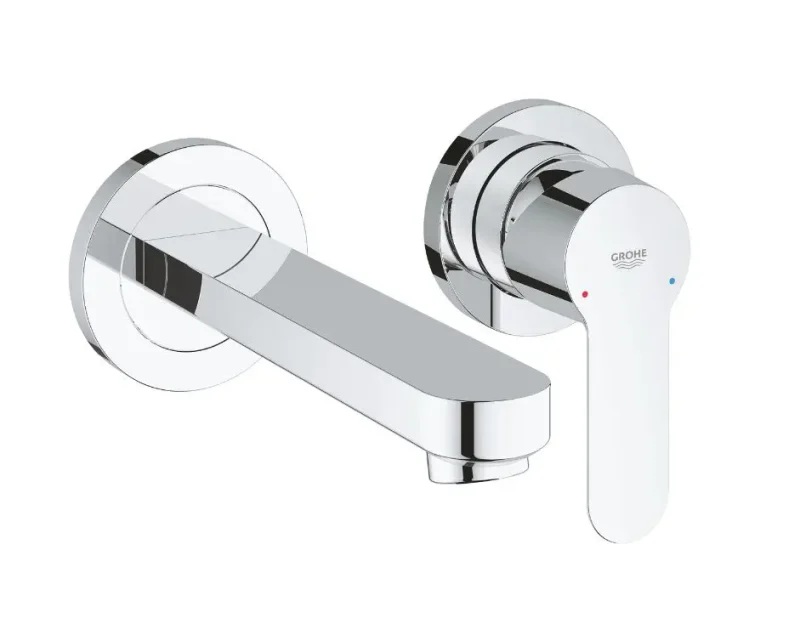 Grohe BauEdge - izlietnes maisītājs ar korpusu, 2 caurumu montāža, hroms 20474000