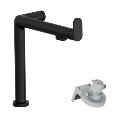 Hansgrohe Aqittura M91 - virtuves izlietnes maisītājs ar filtra funkciju, matēti melns 76804670
