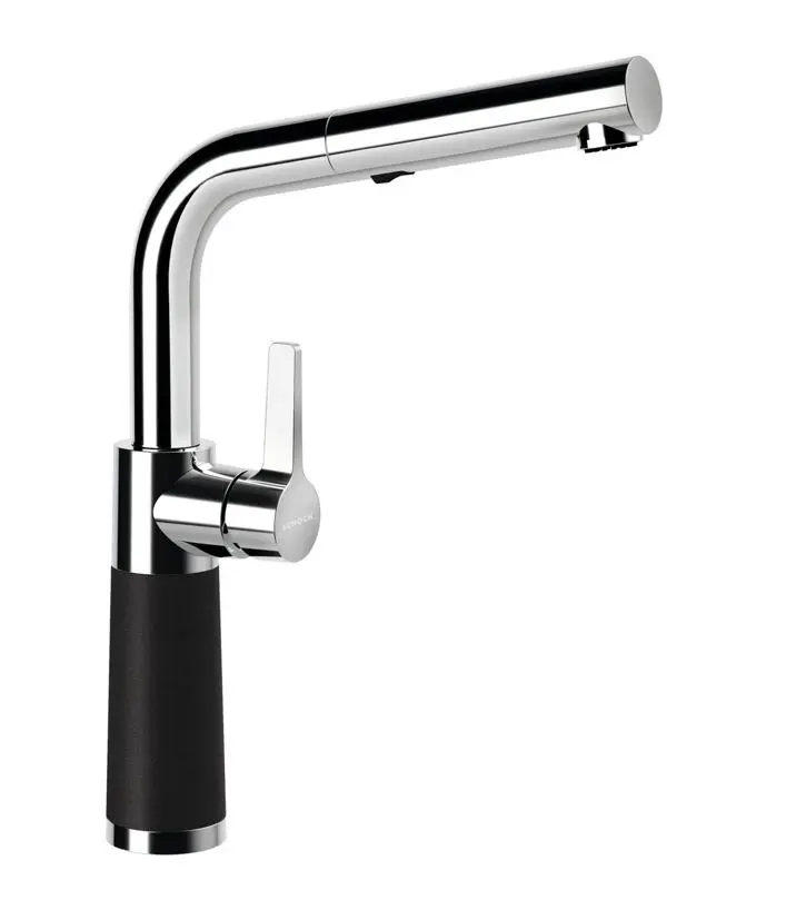 SCHOCK SC-540 - virtuves izlietnes maisītājs ar izvelkamu dušu, Nero/hroms 557120GNE