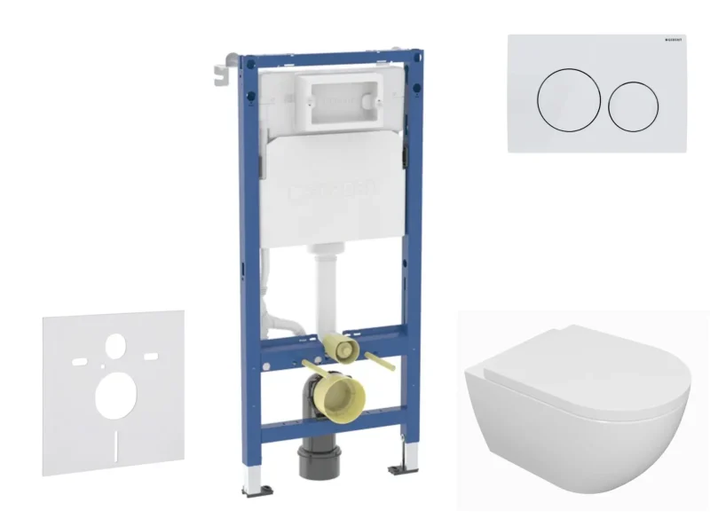 Geberit Duofix - iebūvējamā rāmja komplekts, WC Oudee ar Softclose sēdekli un Delta20 vadības plati, alpu balts SANI11CA3131B