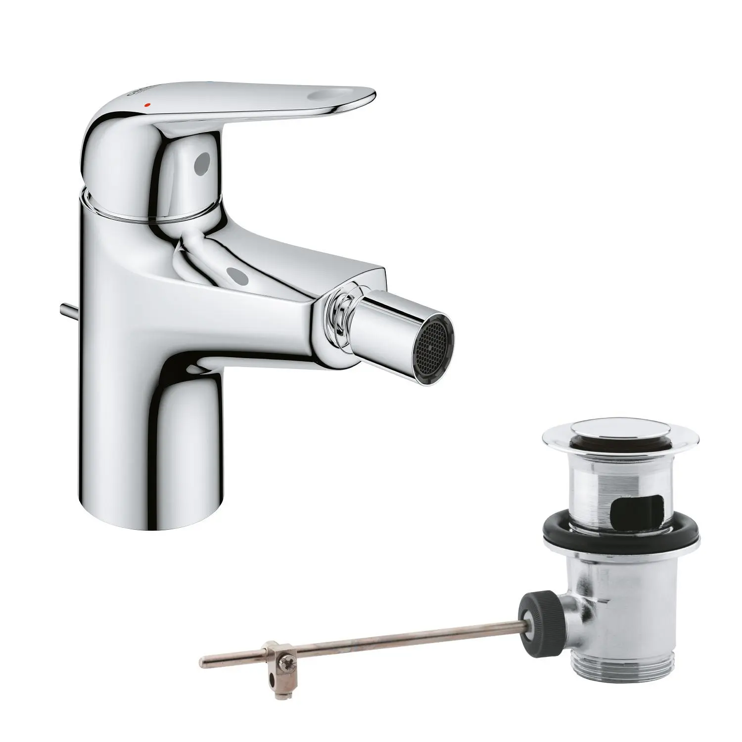 Grohe Swift - bideta maisītājs ar noteces komplektu, hroms 24332001