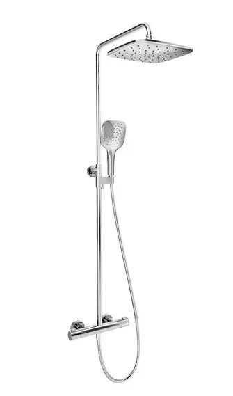 Ravak Termo - dušas komplekts ar termostatu, 25 cm, 3 strūklas veidi, hroms X070164
