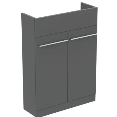 Ideal Standard i.Life S - izlietnes skapītis, 60x21x83 cm, 2 durvis, matēti pelēks kvarcs T5298NG