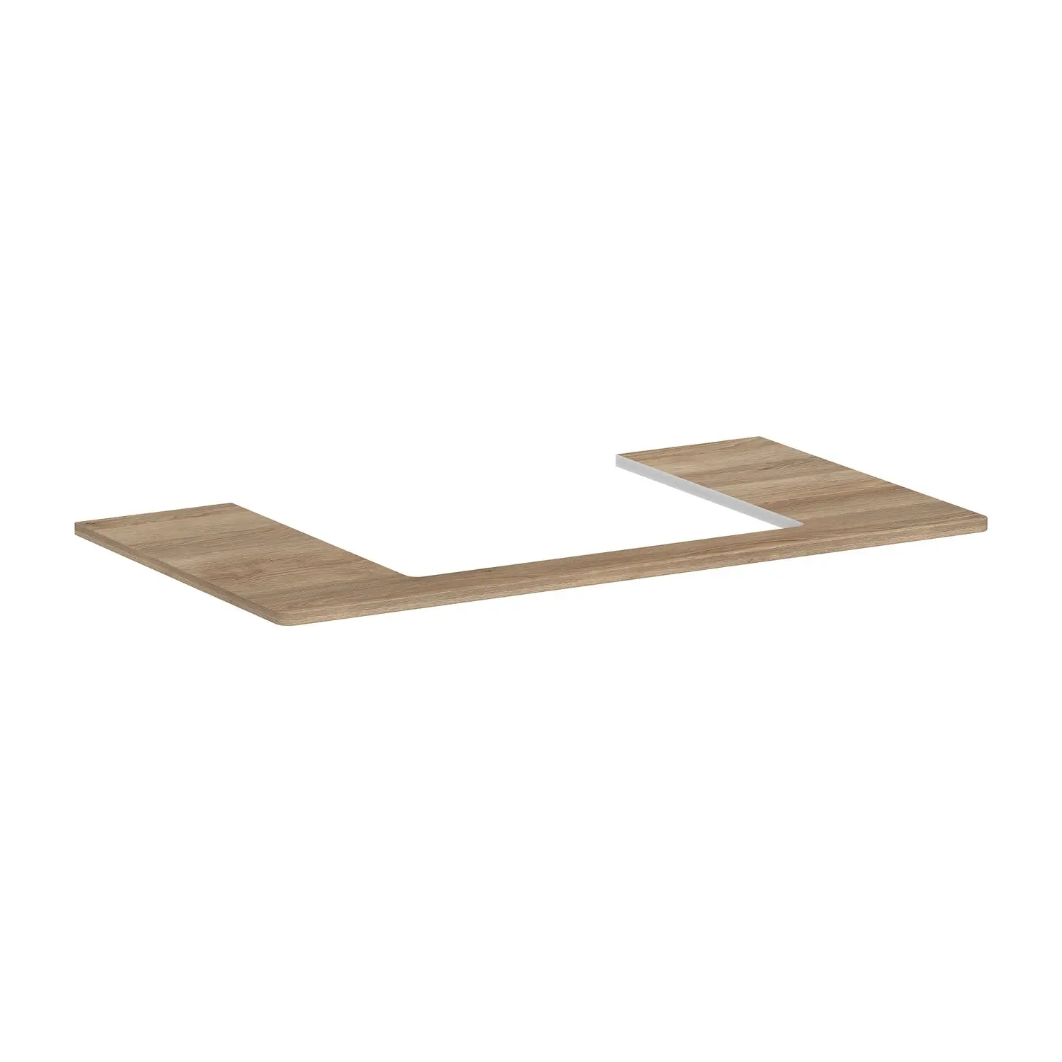 Hansgrohe Xelu Q - izlietnes virsma 98x55 cm, izgriezums vidū, dabīgs ozols 54110230