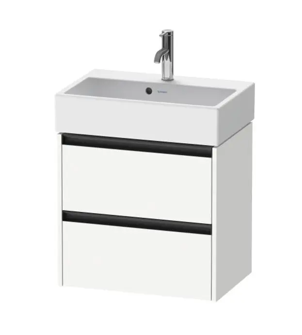 Duravit Ketho.2 - izlietnes skapītis, 55x58x39 cm, 2 atvilktnes, balts matēts K25273018180000