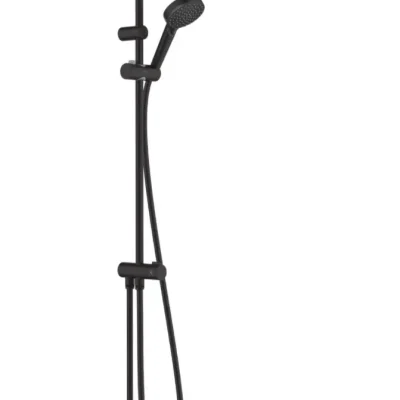 Hansgrohe Vernis Blend - dušas sistēma Showerpipe 200 Reno, melns matēts 26272670