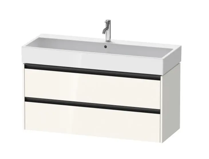Duravit Ketho.2 - izlietnes skapītis, 55x118x46 cm, 2 atvilktnes, balts spīdīgs K25279022220000