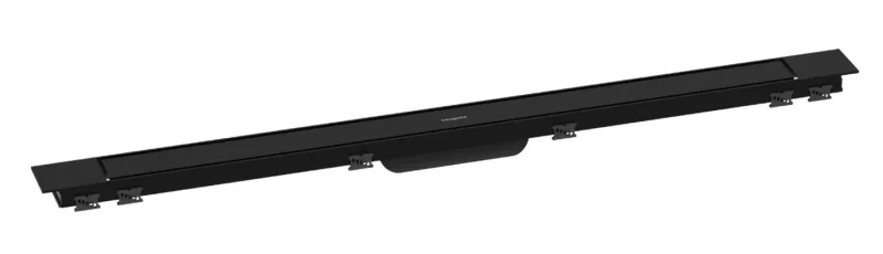 Hansgrohe RainDrain Match Plus - dušas noteka 100 cm, ar resti, matēti melna 56217670