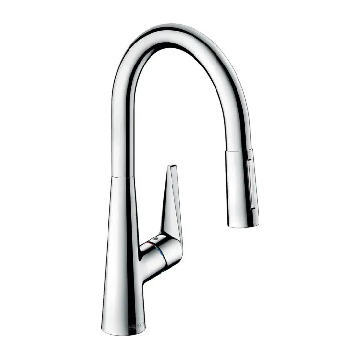 Hansgrohe Talis M51 - virtuves izlietnes maisītājs M5116-H200 ar izvelkamu trauku dušu, sBOX, hromēts 73851000