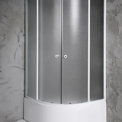 Aqualine dušas kabīnes - dušas kabīne Arlen 90x90x150 cm, balta/BRICK stikls BTR903