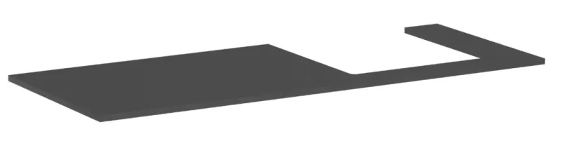 Hansgrohe Xilesa E - izlietnes plātne, 138x55 cm, izgriezums labajā pusē, matēti pelēka 54273760