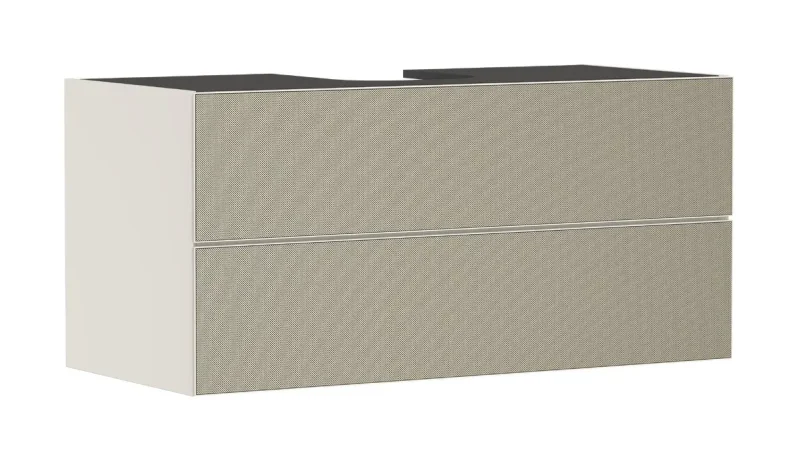 Hansgrohe Xevolos E - izlietnes apakškabinets 118x56x55 cm, 2 atvilktnes, matēti bēšs/bronza 54194390
