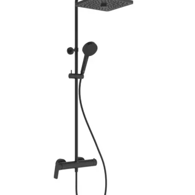 Ideal Standard CeraFlow T25+ - dušas komplekts ar maisītāju, 26x26 cm, 2 strūklas, zīdaini melns A8533XG
