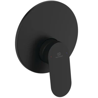 Ideal Standard Ceralife O - zemapmetuma dušas maisītājs, ar iebūvēto korpusu, zīdaini melns BE022XG