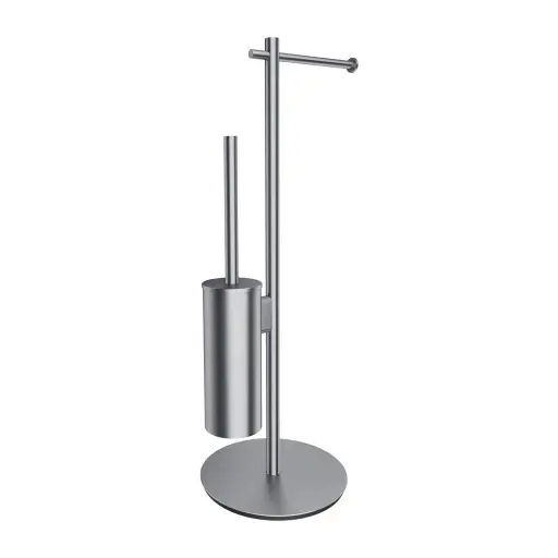 OMNIRES Modern Project - tualetes papīra un WC birstes turētājs, birstēts niķelis MP60810NI