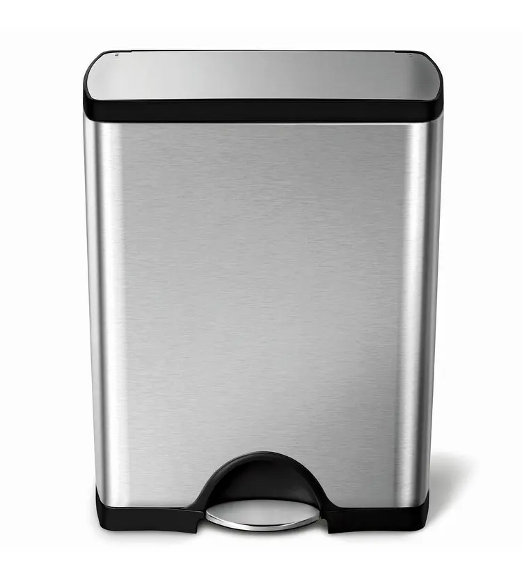 Simplehuman atkritumu tvertne - atkritumu spainis 50 l, nerūsējošais tērauds CW1816