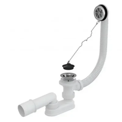 Alcadrain noteces komplekti - vannas noteces komplekts 570 mm, ar pārplūdi, hroms A501