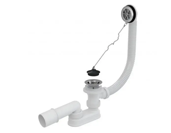 Alcadrain noteces komplekti - vannas noteces komplekts 570 mm, ar pārplūdi, hroms A501