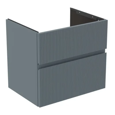 Ideal Standard Finesse - izlietnes skapītis 60x44x55 cm, 2 atvilktnes, Ribbed matēts Ashblue E3386UQ