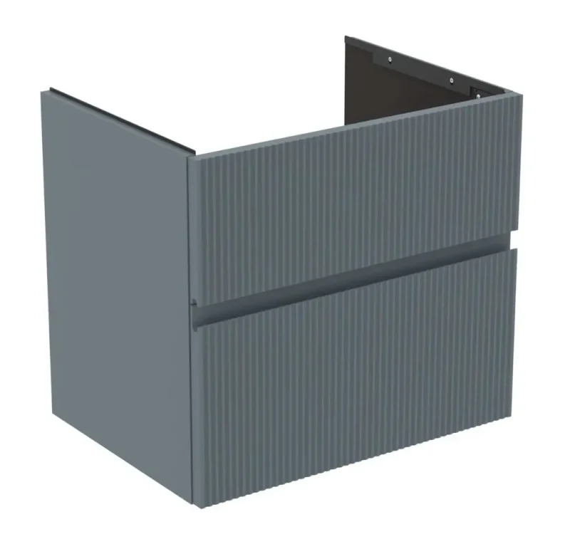 Ideal Standard Finesse - izlietnes skapītis 60x44x55 cm, 2 atvilktnes, Ribbed matēts Ashblue E3386UQ