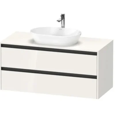 Duravit Ketho.2 - izlietnes skapītis, 57x120x55 cm, 2 atvilktnes, balts spīdīgs K24897022220000