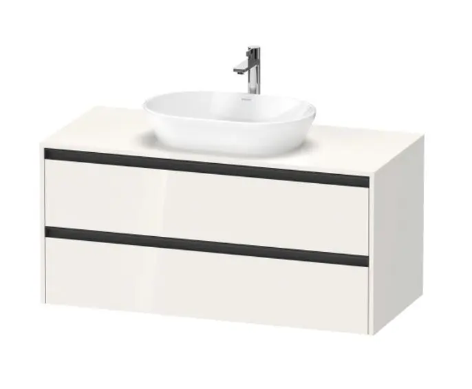 Duravit Ketho.2 - izlietnes skapītis, 57x120x55 cm, 2 atvilktnes, balts spīdīgs K24897022220000