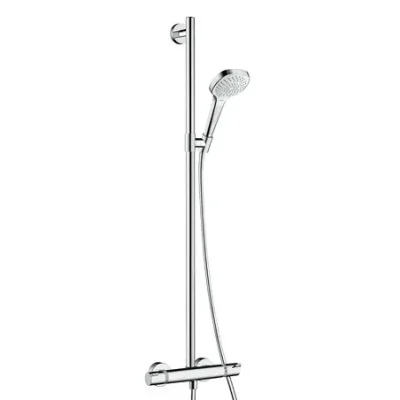 Hansgrohe Croma Select E - dušas komplekts SemiPipe Multi ar termostatu, balts/hroms 27248400