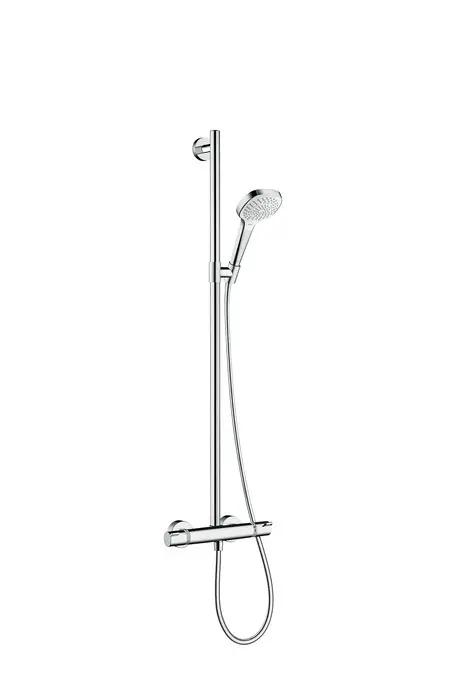 Hansgrohe Croma Select E - dušas komplekts SemiPipe Multi ar termostatu, balts/hroms 27248400