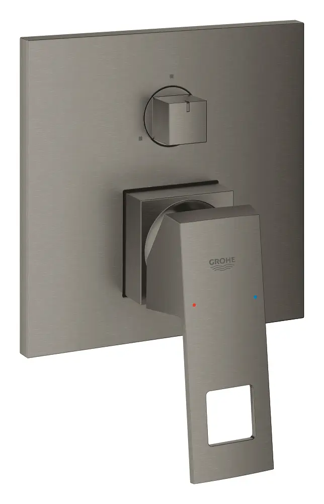 Grohe Eurocube - zemapmetuma maisītājs 3 patērētājiem, Hard Graphite birstēts 24094AL0
