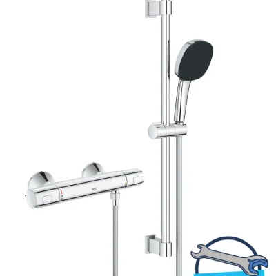 Grohe Precision Trend - dušas komplekts ar termostatu, 3 strūklas veidi, hroms 34237003