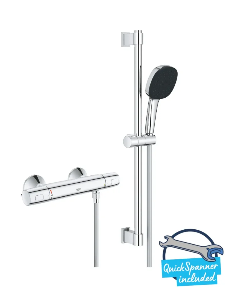 Grohe Precision Trend - dušas komplekts ar termostatu, 3 strūklas veidi, hroms 34237003