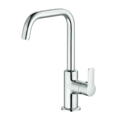 Kludi Pure&Easy - izlietnes maisītājs ar grozāmu izteku un noteces komplektu, hroms 370230565