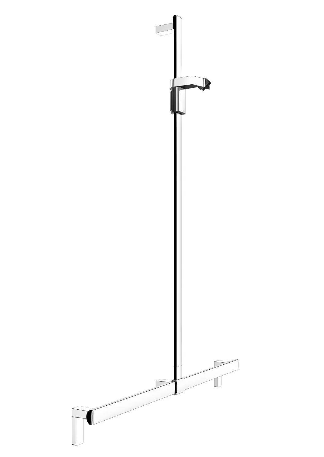 Keuco Axess - atbalsta rokturis ar dušas stieni 115x130 cm, ar dušas turētāju, hroms 35014011213