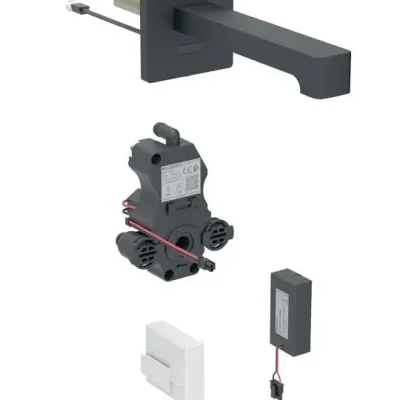 Geberit Brenta - elektronisks izlietnes maisītājs zemapmetuma, darbība ar bateriju, easy to clean, matēti melns 116.274.14.1