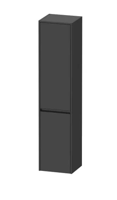 Duravit Ketho.2 - augstais skapis 176x40x36 cm, ar 2 durvīm, eņģes kreisajā pusē, grafīta matēts K21329L49490000