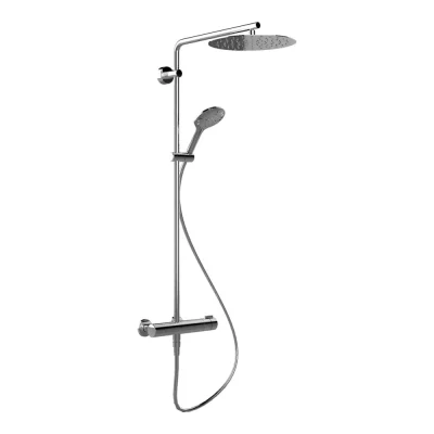 Laufen Twinplus - dušas komplekts ar termostatu, diametrs 30 cm, 3 strūklas veidi, hroms HF905457100600