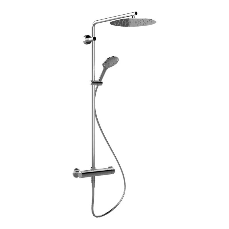 Laufen Twinplus - dušas komplekts ar termostatu, diametrs 30 cm, 3 strūklas veidi, hroms HF905457100600