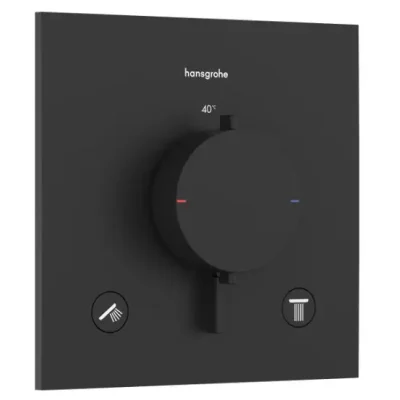 Hansgrohe Ecostat Comfort E - zemapmetuma termostata maisītājs 2 patērētājiem, matēti melns 33711670
