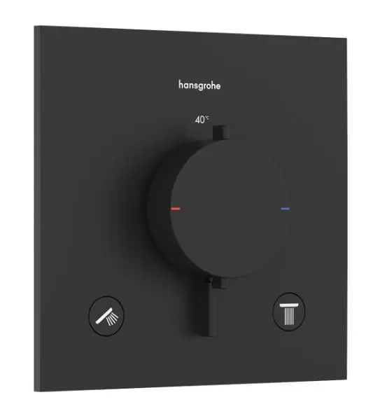 Hansgrohe Ecostat Comfort E - zemapmetuma termostata maisītājs 2 patērētājiem, matēti melns 33711670