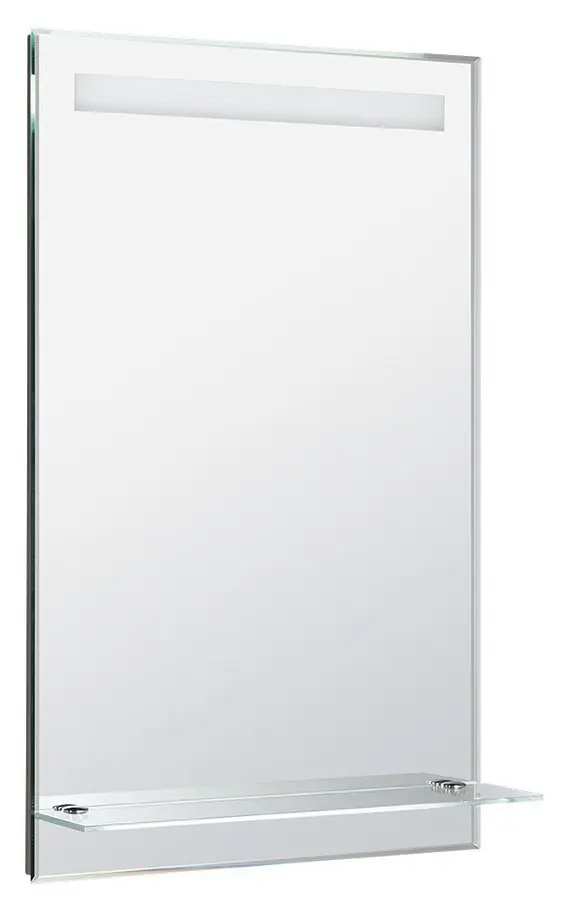 Aqualine Accessoires - spogulis ar LED apgaismojumu 50x80 cm un plauktu, hroms ATH52
