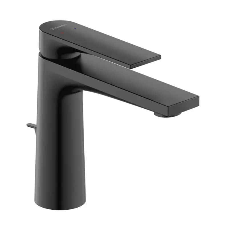 Duravit Tulum - izlietnes maisītājs ar noteces komplektu, matēti melns TU1020001046