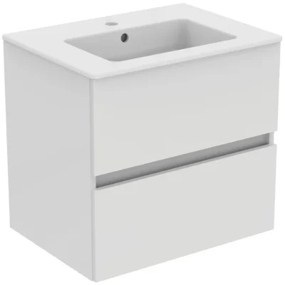 Ideal Standard Eurovit - izlietne ar zemizlietnes skapi, 55x60x44 cm, 2 atvilktnes, balts spīdīgs R0572WG