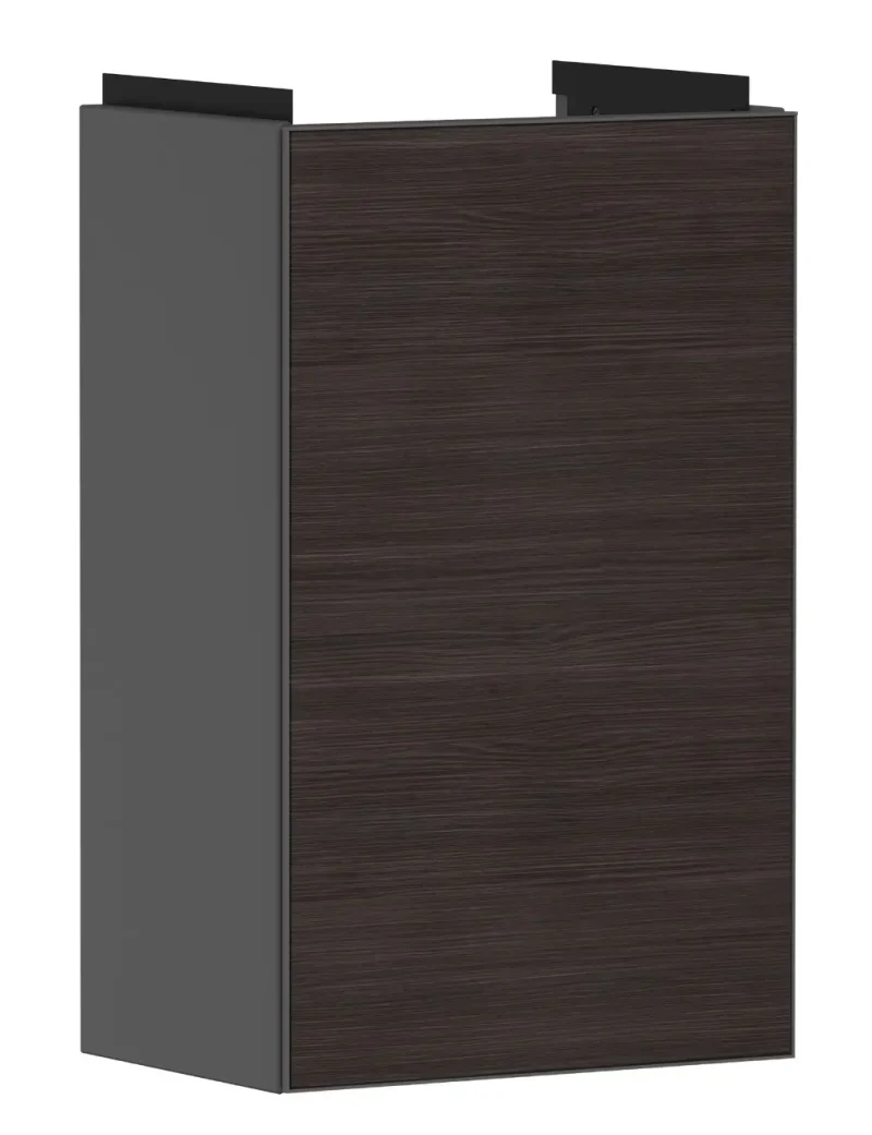 Hansgrohe Xevolos E - izlietnes skapītis 58x34x25 cm, 1 durvis, eņģes labajā pusē, matēti pelēks/tumšs ozols 54171730